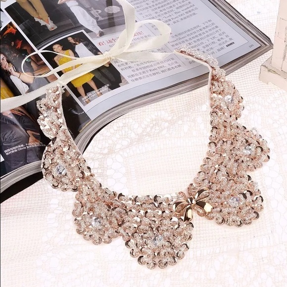 Rose gold statement collar necklace HOST PICK π - Picture 2 of 3